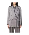 Brunello Cucinelli Double-breasted Suit Jacket In Gray