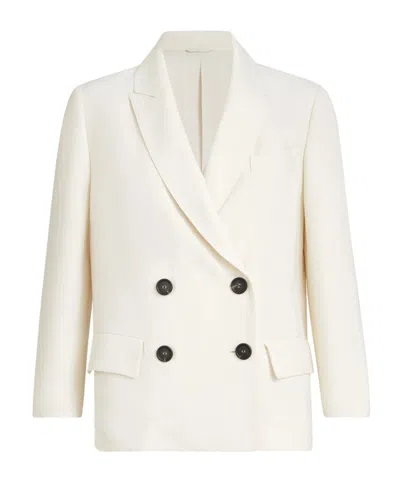 BRUNELLO CUCINELLI BRUNELLO CUCINELLI DOUBLE-BREASTED TAILORED BLAZER