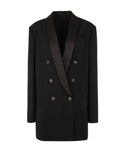 BRUNELLO CUCINELLI BRUNELLO CUCINELLI DOUBLE-BREASTED TAILORED BLAZER