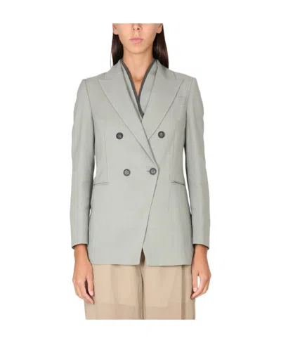 BRUNELLO CUCINELLI BRUNELLO CUCINELLI DOUNLE BREASTED TAILORED BLAZER