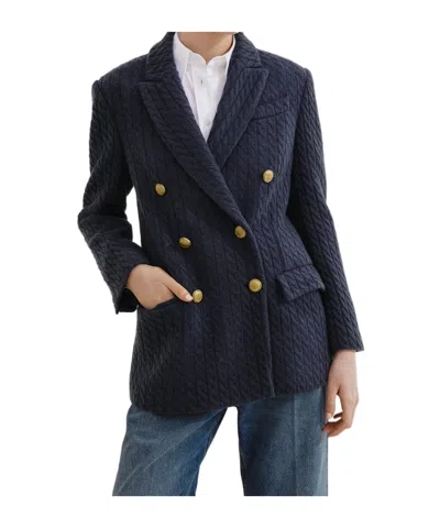Brunello Cucinelli Double-breasted Textured Blazer In Black