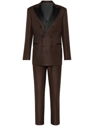 BRUNELLO CUCINELLI DOUBLE-BREASTED TUXEDO SUIT