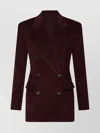 Brunello Cucinelli Oversized Double-breasted Cotton-corduroy Blazer In Burgundy