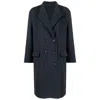 Brunello Cucinelli Double-breasted Button-fastening Coat In Black