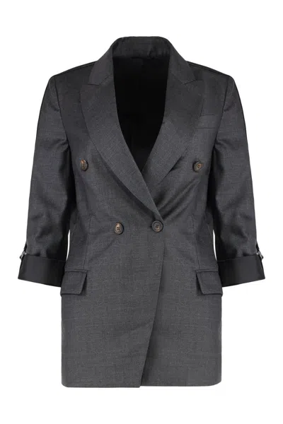 Brunello Cucinelli Double-breasted Virgin Wool Jacket