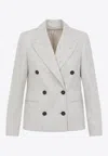 Brunello Cucinelli Double Breasted Wool And Cashmere Jacket