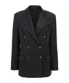 Brunello Cucinelli Double-breasted Virgin Wool Blazer In Black