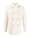Brunello Cucinelli Double-breasted Wool-cashmere Cardigan In White
