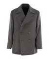 Brunello Cucinelli Men One-and-a-half-breasted Wool Coat In Gray