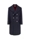 Brunello Cucinelli Martingale Double-breast Coat Men In Black