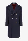 Brunello Cucinelli Martingale Double-breast Coat Men In Blue