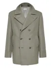 Brunello Cucinelli Double-breasted Wool Coat In Gray