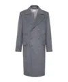 Brunello Cucinelli Double-breasted Wool Coat In Gray