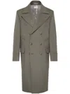 Brunello Cucinelli Beaver Cloth Wool Pea Coat In Green