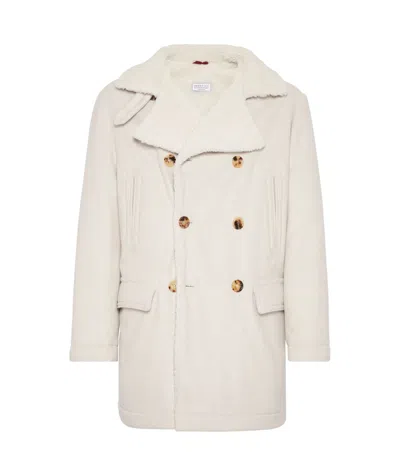 BRUNELLO CUCINELLI BRUNELLO CUCINELLI DOUBLE-BREASTED LONG-SLEEVED COAT