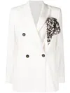 Brunello Cucinelli Doppelreihiger Blazer In White