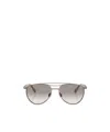 Brunello Cucinelli Double Bridge Sunglasses In Gray