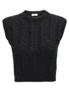Brunello Cucinelli Double Cable Dazzling Vest In Black