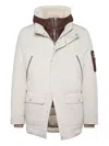 Brunello Cucinelli Double Closure Padded Jacket In White