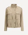 Brunello Cucinelli Double Closure With Zip And Snap Buttons Jacket In Sand