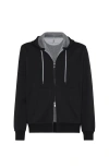 Brunello Cucinelli Double Cloth Sweatshirt In Black