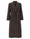 Brunello Cucinelli Belted Waist Coat With Notched Lapels