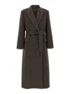 Brunello Cucinelli Double Coat In Brown
