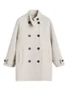 双面料牛角纽扣外套
