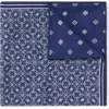 Brunello Cucinelli Double-face Pocket Square In Blue