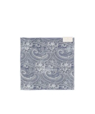 Brunello Cucinelli Double Face Pocket Square In Gray