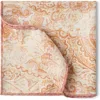 Brunello Cucinelli Double-faced Silk Paisley Pocket Square In Butter