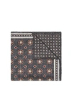 Brunello Cucinelli Double Face Silk Pocket Square In Gray