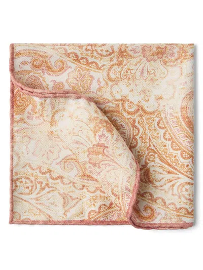 BRUNELLO CUCINELLI DOUBLE-FACE SILK POCKET SQUARE