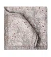Brunello Cucinelli Graphic Print Silk Linen Square Handkerchief In White
