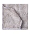 Brunello Cucinelli Double-faced Linen-silk Paisley Pocket Square In Purple
