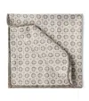 Brunello Cucinelli Double-faced Silk Geometric Pocket Square In Brown