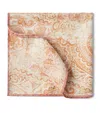 Brunello Cucinelli Double-faced Silk Paisley Pocket Square In Beige