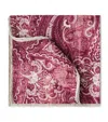 Brunello Cucinelli Double-faced Silk Paisley Pocket Square In Red