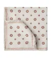 Brunello Cucinelli Double-faced Silk Pocket Square In Beige