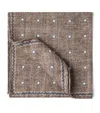 Brunello Cucinelli Graphic-print Silk Pocket Square In Brown