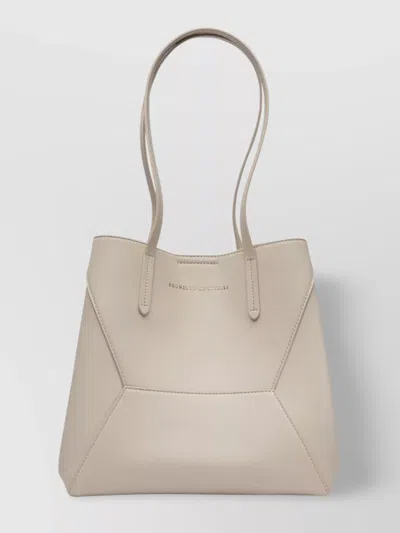 Brunello Cucinelli Tote Bags  Woman Color Yellow Cream In White