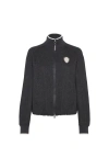 Brunello Cucinelli Double Jersey Sweatshirt In Gray