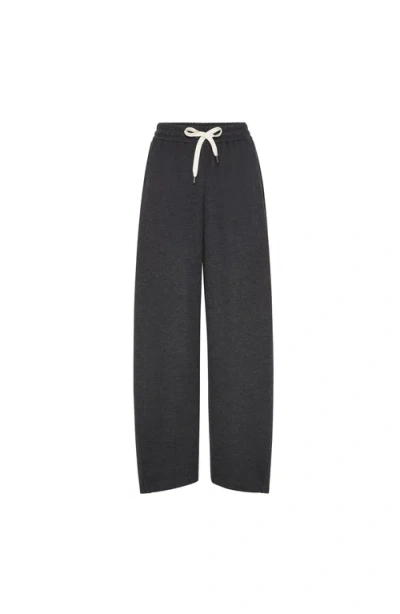 Brunello Cucinelli Double Jersey Track Trousers In Black