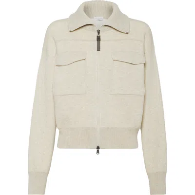 BRUNELLO CUCINELLI BRUNELLO CUCINELLI DOUBLE-KNIT CARDIGAN