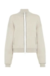 Brunello Cucinelli Cashmere Monili Bomber Jacket In Cool Beige