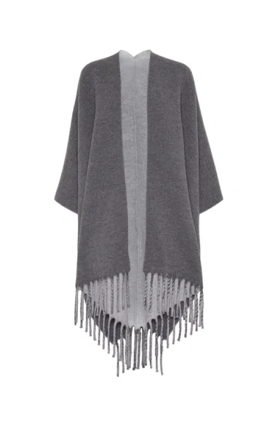 BRUNELLO CUCINELLI BRUNELLO CUCINELLI DOUBLE KNIT PONCHO