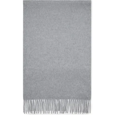 Brunello Cucinelli Double Knit Scarf In Light Grey