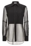Brunello Cucinelli Layered Shirt Featuring Pointed Collar In Black