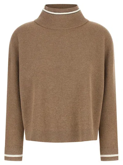 BRUNELLO CUCINELLI BRUNELLO CUCINELLI DOUBLE LAYER SWEATER