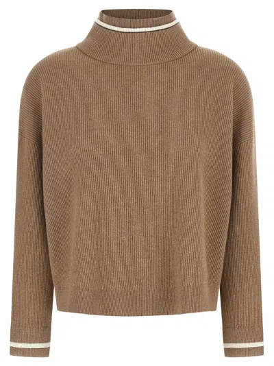 BRUNELLO CUCINELLI DOUBLE LAYER SWEATER